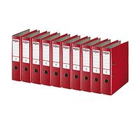 RX:LAF Lot de 10 feuilles A4 PP ECO Rouge 75 mm
