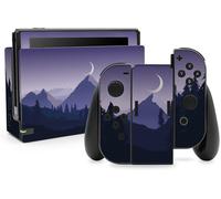 RX021 Protective Film for Games Console Joy-Con and Charging Dock Sticker Top Scratch Protection Custom Sticker Design RX021 (No.2 Mountains)