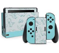 RX021 Protective Film for Joy-Con Game Console and Charging Station-Stripes-Custom Sticker RX021 (No.4 Dinos)