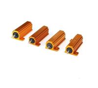RX24 50W Watt Power Cooling Metal Shell Aluminium Gold Resistor 1K 500R 300R 200R 150R 100R 12R 10R 8R 6R 5R 4R 2R 1R 0.5R 0.1R NWPNLXEA(50W 1R)
