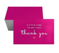 RXBC2011 Little Thank You Cards Lot de 100 grandes cartes de remerciement pour toutes les occasions 8,9 x 5,1 cm