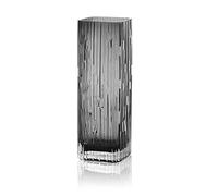 Rxcvkmw Vase carré Moderne Minimaliste en Verre, Vase en Verre Cristal, Vase Sec, Vase Sec (Gris)