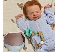 RXDOLL Poupée bébé Asleep Reborn en silicone de 45,7 cm pour garçon - Poupée réaliste pour nouveau-né - Doux et anatomiquement correct - Cadeaux de Noël pour enfants de 3 ans et plus