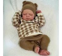 RXDOLL Poupée bébé en silicone de 45,7 cm - Poupée Reborn en silicone - Corps complet - Poupée réaliste pour garçon - Anatomiquement correcte - Poupées Reborn de la vie réelle - Lavable