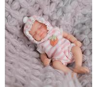 RXDOLL Poupée en silicone pour nouveau-né réaliste de 15,2 cm - Peau douce - Mini poupée réaliste pour nouveau-né - Cadeau d'anniversaire et de Noël