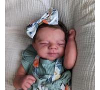RXDOLL Poupée réaliste de 45,7 cm en tissu doux lesté, poupée Reborn réaliste qui ressemble à de la vraie vie nouveau-né, jouet cadeau pour enfants à partir de 3 ans