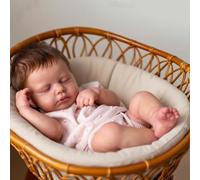 RXDOLL Poupée Reborn en silicone pour bébé fille endormie réaliste 50,8 cm qui ressemble à la vie réelle pour nouveau-né, poupée pour enfant, cadeau d'anniversaire de Noël