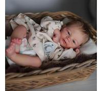 RXDOLL Poupée Reborn en silicone pour fille - 43,2 cm - Réaliste - Peau 3D anatomique correcte - Poupée Reborn en silicone pour enfants