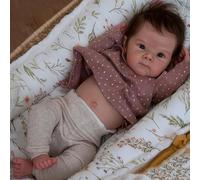 RXDOLL Poupée Reborn en silicone pour fille - 45,7 cm - Réaliste - Avec cheveux enracinés - Pour enfants à partir de 3 ans