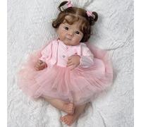 RXDOLL Poupée Reborn en silicone réaliste de 45,7 cm pour fille - Poupée reborn anatomique correcte qui ressemble à la vie réelle - Poupée en silicone pour cadeaux de Noël