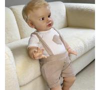 RXDOLL Poupée Reborn Pippa de grande taille en silicone souple et réaliste pour garçons et filles - 66 cm - Corps en vinyle - Cheveux blonds