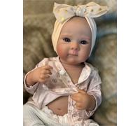 RXDOLL Poupée Reborn réaliste de 45,7 cm en silicone, corps complet, en vinyle, anatomiquement correcte, réaliste pour bébé, fille, vraie vie, nouveau-né, bébé, yeux ouverts, jouets cadeaux