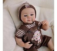 RXDOLL Poupée Reborn réaliste de 50,8 cm pour nouveau-né prématuré, faite à la main, en tissu doux, cadeau d'anniversaire, jouet pour enfants à partir de 3 ans