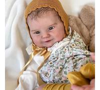 RXDOLL Poupée Reborn réaliste en silicone pour bébé fille de 50,8 cm qui ressemble à la vie réelle d'un nouveau-né - Corps en tissu lesté pour enfants à partir de 3 ans - Cadeaux de Noël