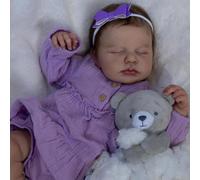 RXDOLL Poupée Reborn réaliste en silicone pour bébé fille endormie 50,8 cm réaliste qui ressemble à la vie réelle pour les tout-petits à partir de 3 ans