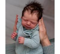 RXDOLL Poupée Reborn réaliste en silicone pour garçon 45,7 cm qui ressemble à la vie réelle du nourrisson nouveau-né anatomiquement correct jouet cadeau pour enfants à partir de 3 ans