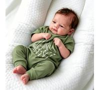RXDOLL Poupée Reborn réaliste en silicone pour garçon Elijah 43,2 cm Poupées nouveau-né réalistes qui ont l'air Rea Life Full Silicone Reborn Dolls yeux ouverts