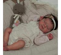 RXDOLL Poupée Reborn réaliste en tissu doux de 45,7 cm pour nouveau-né prématuré qui semble de vrais membres articulés en silicone
