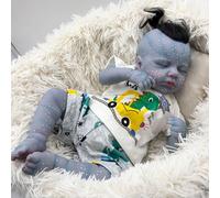 RXDOLL Poupées bébé Reborn Silicone Corps Entier Garçon 50cm Avatar Loulou Dormir réaliste Poupée bébé Nouveau-né Imperméable Anatomiquement correctes Bébé garçon Poupée Lavable