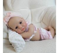 RXDOLL Poupées Reborn en silicone pour fille - 45,7 cm - Réalistes - En silicone platine massif - Corps complet - Anatomiquement correcte