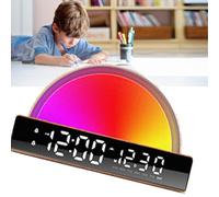 RxGhyl Horloge de Bureau, réveil Intelligent, alarmes et répétition, Affichage de la Date et de la température, 20 musiques de Sommeil, Aide au Sommeil, réveil Haut-Parleur pour Gros dormeurs