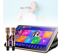 RxGhyl Machine De Karaoké, Mise à Jour des Chansons dans Le Cloud, Lecteur De Karaoké Chantant, Microphone sans Fil, ContrôLe par éCran Et Application, Microphones à RéVerbéRation Dsp 8TB-Black