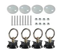 Rxgiasup 4 jeux de systèmes de fixation pour remorques sur motos - Rails L - Kit de points d'ancrage ronds - Pour fixation ATV