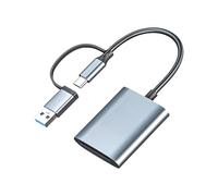 Rxgiasup Adaptateur de carte XQD résistant aux chocs Technologie USB3.0 Vitesse 5 Gbit/s Compatibilité universelle avec les appareils PC mobiles Lecteur de cartes portable en alliage de magnésium