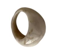 Rxgiasup Anneaux incurvés élégants en résine - Ajustement confortable - Larges surfaces - Bijoux de doigt - Anneaux de connexion empilables - Accessoires de robe de fête - Anneau incurvé large, comme