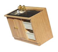 Rxgiasup Armoire de cuisine miniature échelle 1:12 pour maison de jouets décorations de salle de bain styles vintage modèles de collection décors réalistes