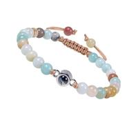 Rxgiasup Bracelet moderne avec cristaux « Je t'aime » projeté en 100 langues. Cadeaux romantiques spéciaux pour amoureux, tenues élégantes, bijoux de couple, taille unique, comme décrit