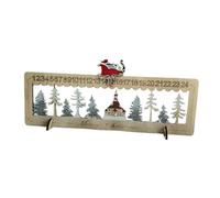 Rxgiasup Calendrier de l'Avent de la maison de sapin de Noël. Illuminez l'arbre en bois de l'Avent avec compte à rebours de 24 jours jusqu'à ce que le bois