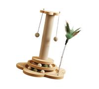 Rxgiasup Cats Grattoir en sisal avec jouet multiple pour chaton Meuble Post Track à deux couches