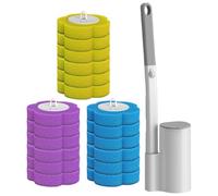 Rxgiasup Ensemble de brosses de toilette murales pour un nettoyage efficace et un gain de place dans la salle de bain. Support mural, organisateurs de nettoyage WC