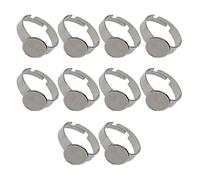 Rxgiasup Lot de 10 bases réglables en acier inoxydable pour les amateurs de bijoux, 10mm, comme décrit