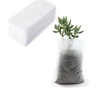 Rxgiasup Lot de 100 sacs biodégradables pour la maternelle - Pour plantation de jardin - En tissu intérieur