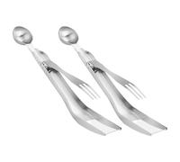 Rxgiasup Lot de 2 coupe-fruits en acier inoxydable pour la préparation rapide du miel de pastèque et un nettoyage facile lors des pique-niques en plein air