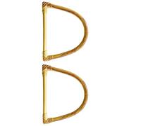 Rxgiasup Lot de 2 poignées de rechange pratiques en imitation rotin pour travaux manuels de grande capacité et projets de mode, s, One Size