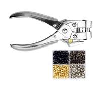 Rxgiasup Outil de perforation portable pour cuir - Construction professionnelle en métal - Taille réglable pour l'artisanat et les projets en cuir - Pince à poinçonner pour le cuir et le métal