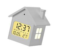 Rxgiasup Réveil silencieux pour chambres à coucher, opérations silencieuses, installations faciles, design de maisons modernes, accès à la maison, réveil en forme de maisons créatives