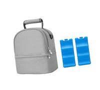 Rxgiasup Sac à dos isotherme portable pour lait maternel grande capacité pour les mamans allaitantes, sac de refroidissement du lait isotherme prêt à l'emploi, gris