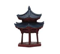 Rxgiasup Tonnelle chinoise traditionnelle statue de réservoirs de poisson en résine Décoration artisanale pour un paysage sous-marin sûr Maison de protection Pavillon chinois Réservoir de poisson