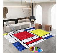 RxiBeFuw 80 x 115 cm Kit Tapis au Point Noué Latch Hook Kit Tapis avec Crochet à Loquet Bricolage Tapis Kit de Tapis de Crochet Création de Tapis et Canvas Crochet inachevé Tapis à Nouer Soi-Même