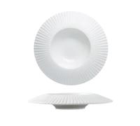 RXJMKCZ Assiette en céramique créative en forme de chapeau de paille, assiette creuse à pâtes occidentales for Steak et vaisselle de Restaurant à domicile moderne, 1 pièce(A3-28cm)