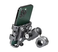 RXJMKCZ Compatible avec Le Support de téléphone de Moto en Alliage d'aluminium FANAUE, Clip GPS Amortisseur de Vibrations for Guidon de Scooter de vélo ATV UTV