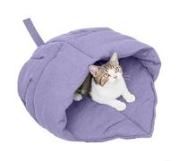 RXJMKCZ Compatible lit Lavable KXRE pour Chat, lit abri Chaud Grotte, Sac Couchage nid Feuilles Chatons, décor intérieur Automne-Hiver(A5)