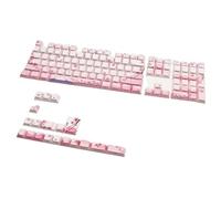 RXJMKCZ Jeu de Touches Rose Fleur de Cerisier, 128 Touches avec légendes gravées sur Le côté, matériau PBT rétroéclairé