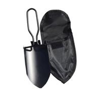 RXJMKCZ Mini Pelle Pliante Pliable 2 pièces, Pelle de Camping en Acier Inoxydable, Outils de Jardinage Portables avec Sac en Tissu de Rangement(Black with Bag)