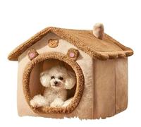 RXJMKCZ Villa for Animaux de Compagnie Toutes Saisons, Arctique et Polaire, Lavable, antidérapante, Confortable et fermée for Chats et Petits Chiens(M)