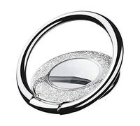RXKEJI Anneau Support Téléphone Portable Métal Paillettes Support Universel Compatible avec Tous Smartphones Silver